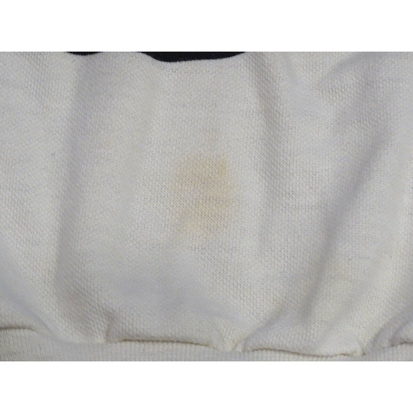 Vintage 80s Sweatshirt Panda Club Puff Paint Print Size S Double Collar Kidcore - Picture 9 of 12